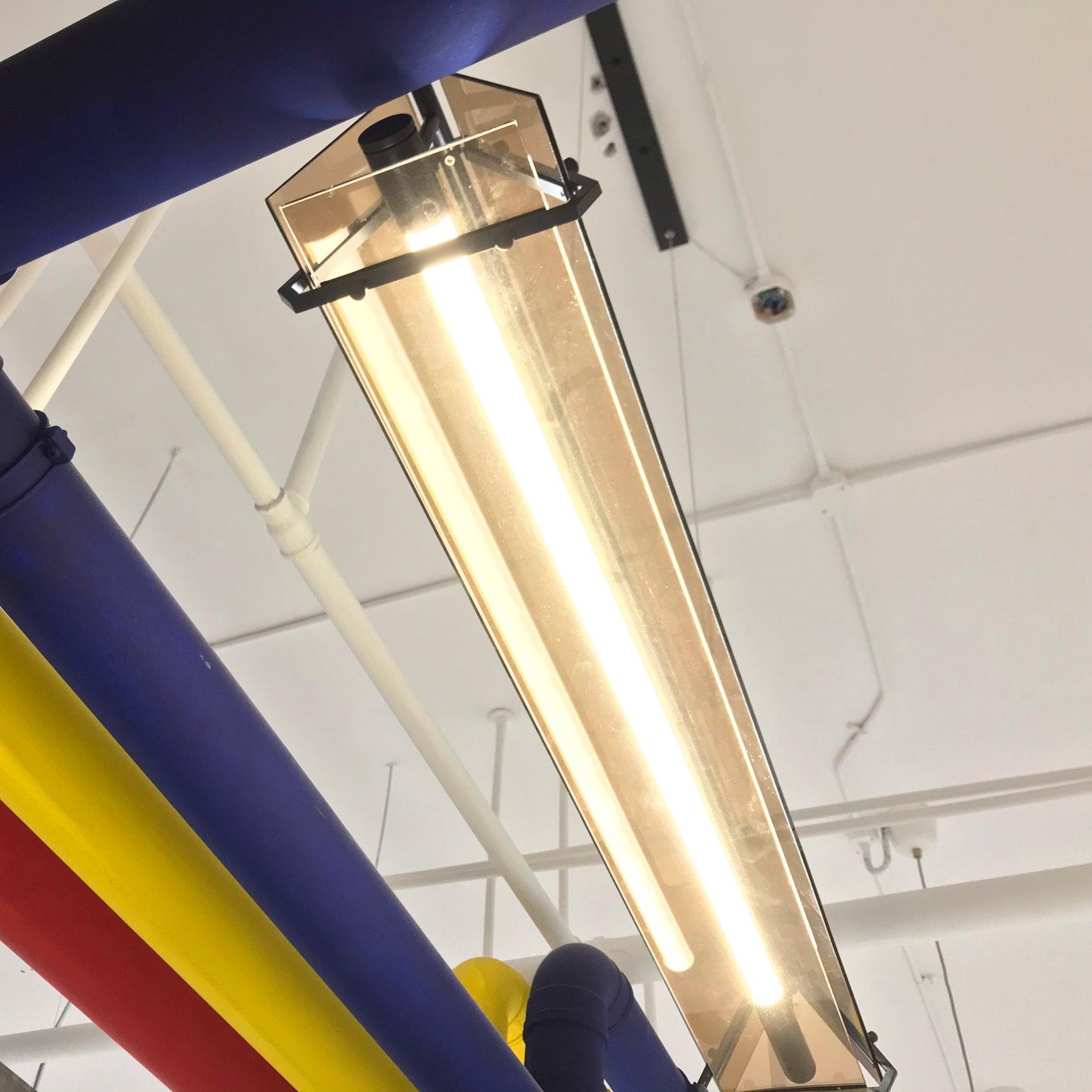 Edge Industriële Driehoek Hanglampen  Goud Metaal/Glas
