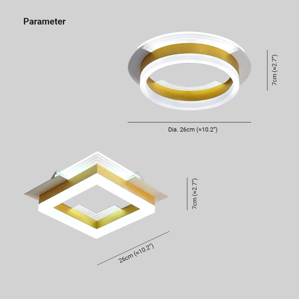 Orsini Ronde LED Plafondlampen Wit Metaal Acryl Slaapkamer Woonkamer