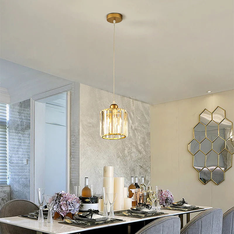 Herbert Moderne Cluster Cilinder Hanglampen Zwart Goud Glas Eetkamer
