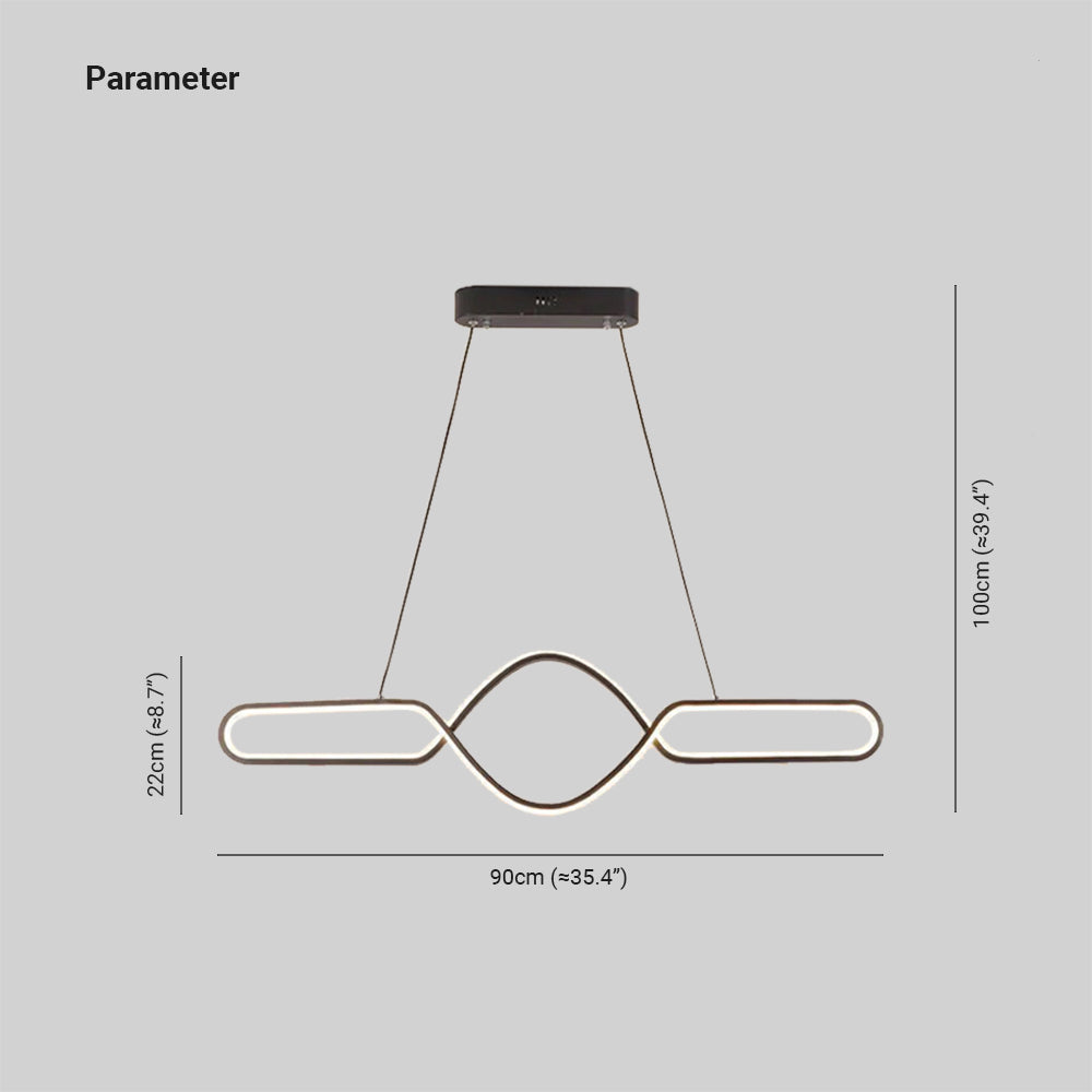 Orsini Scandinavische Geometrische Metalen Kruislineaire Hanglamp