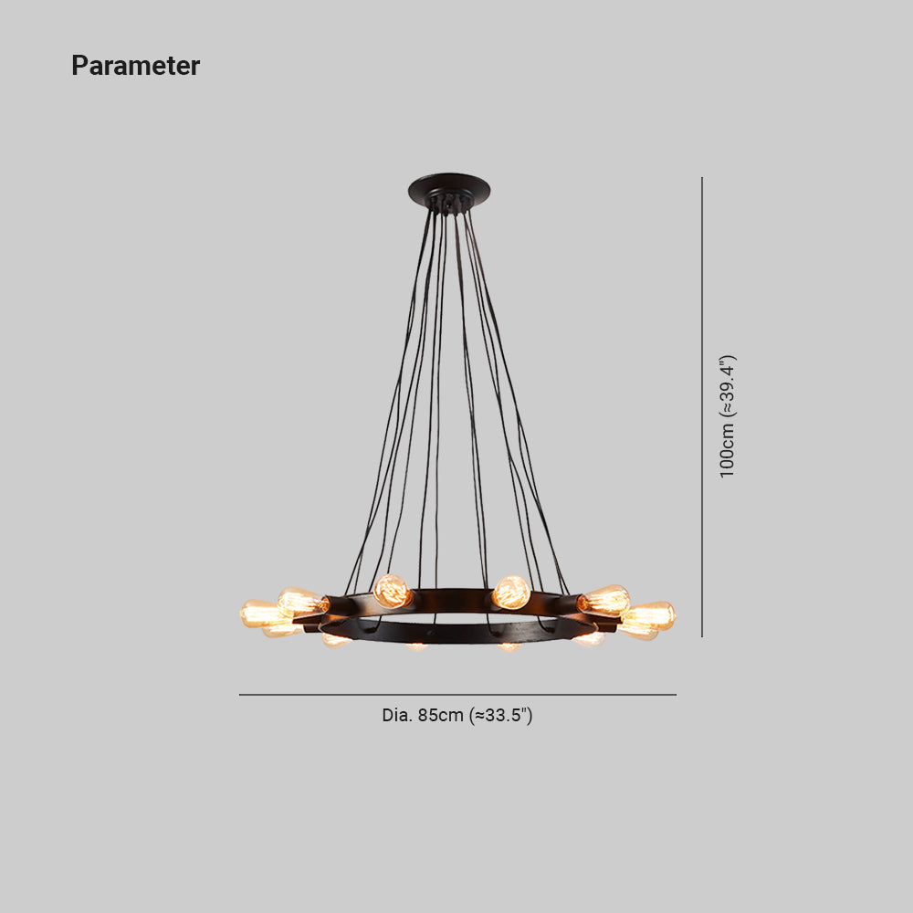 Valerio Vintage LED Kroonluchters Bruin Metaal Woonkamer/Bar