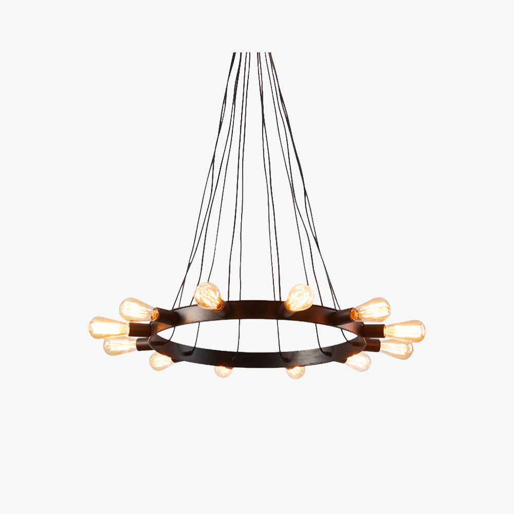 Valerio Vintage LED Kroonluchters Bruin Metaal Woonkamer/Bar
