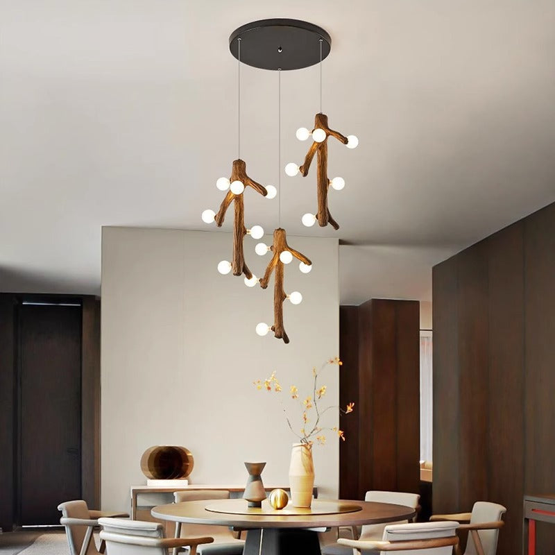 Brio Scandinavische LED-Kroonluchters Hout Woonkamer/Eetkamer Slaapkamer