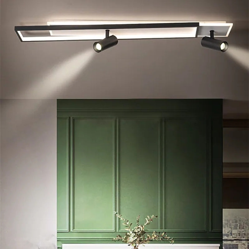 Haney Moderne LED Plafondlamp Metaal/Acryl Zwart Kantoor/Eetkamer/Woonkamer