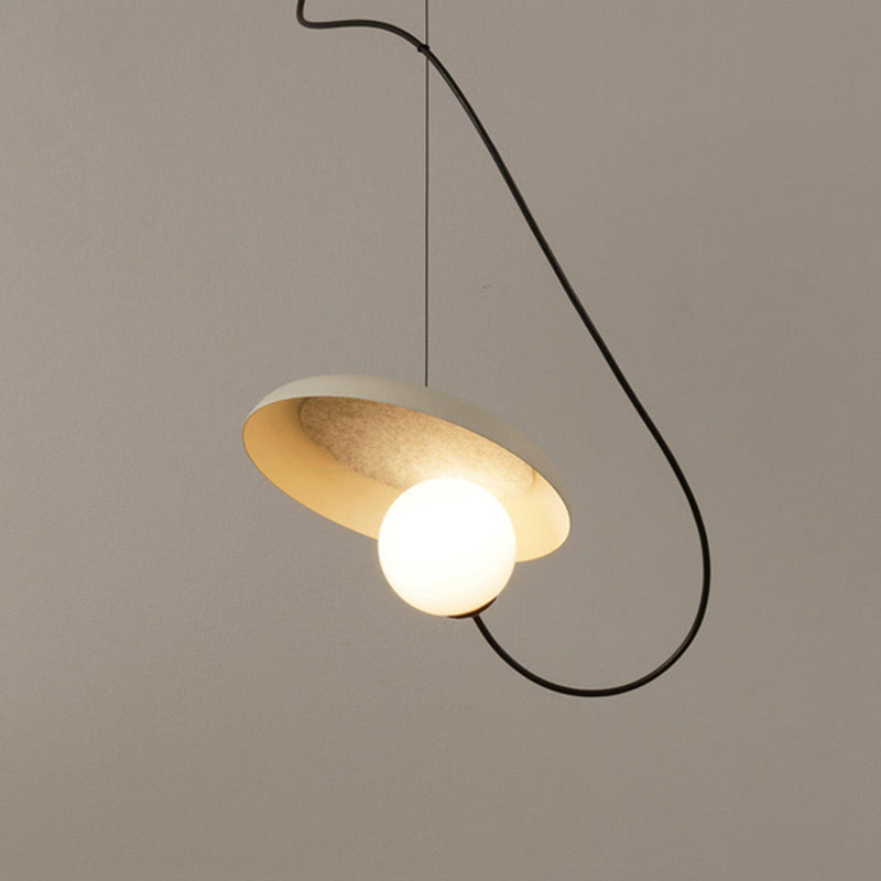 Elio Stijlvolle Art Deco Hanglampen Zwart/Wit/Koper Slaap/Woonkamer