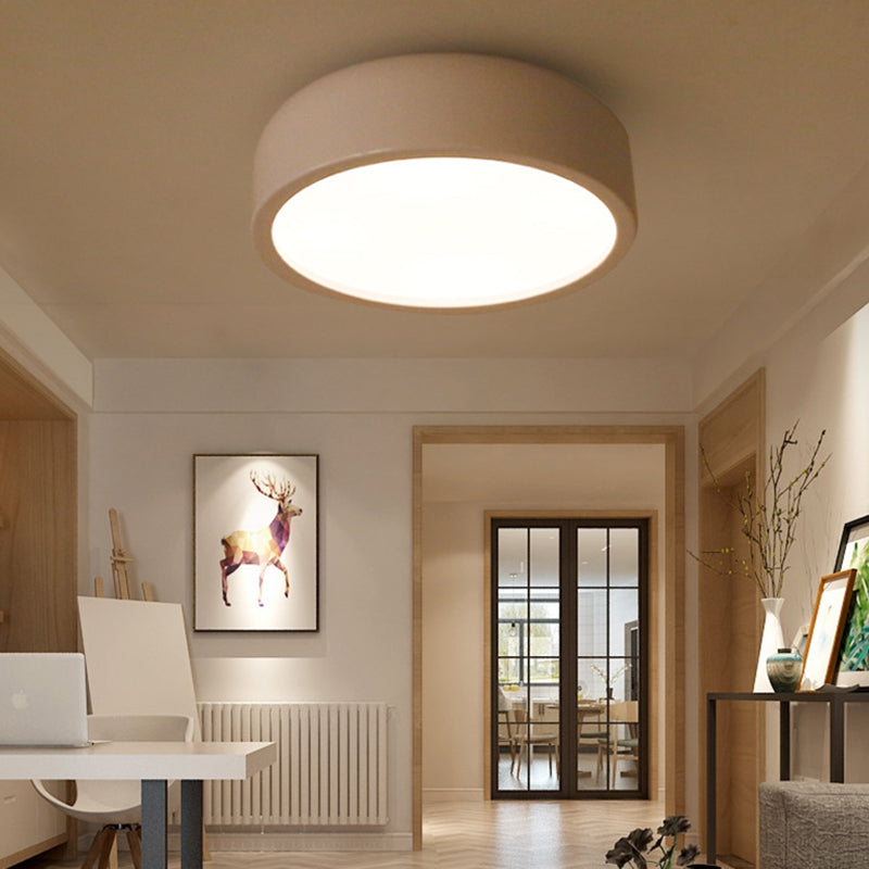 Leilani Ronde LED Plafondlampen Wit Zwart Metaal Acryl Woonkamer
