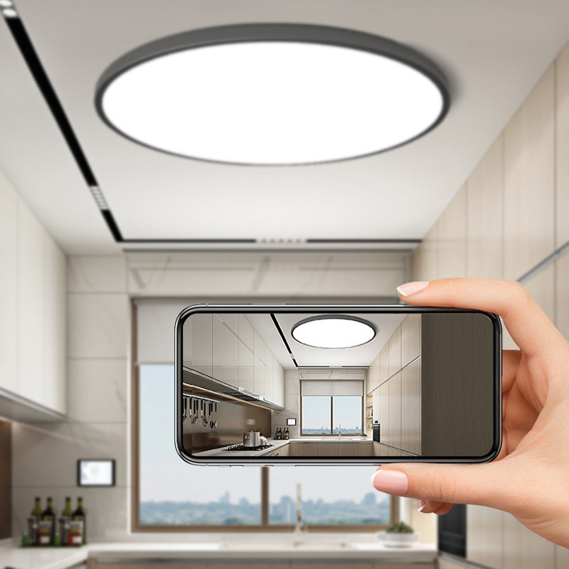 Quinn Moderne Round  LED Plafondlampen Wit Zwart Metaal Eetkamer