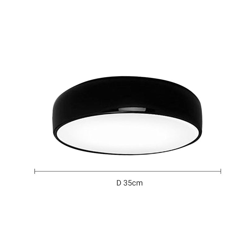 Leilani Ronde LED Plafondlampen Wit Zwart Metaal Acryl Woonkamer