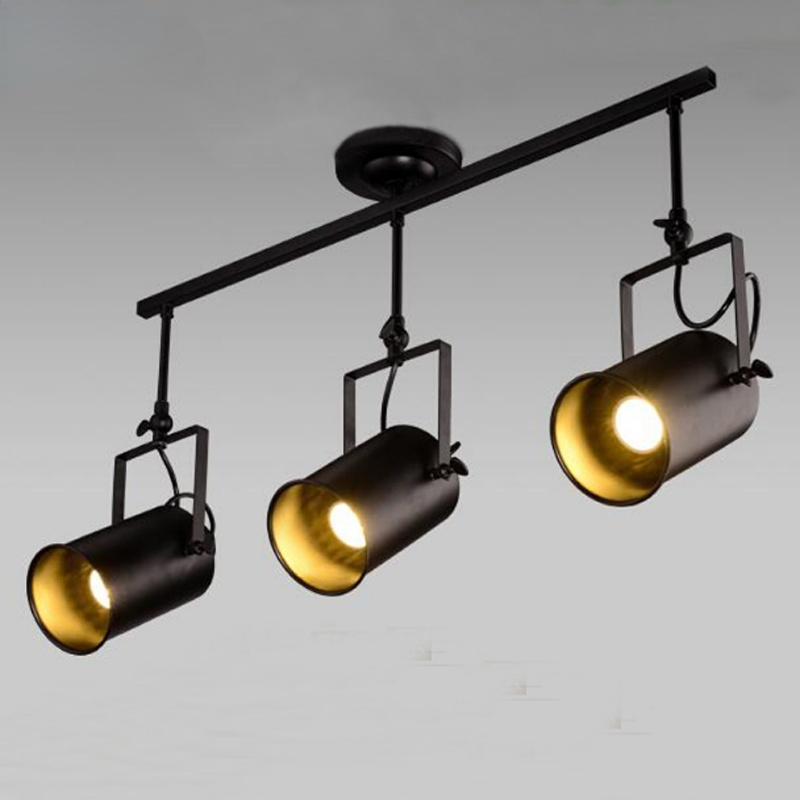 Valerio Vintage Verstelbare Semi-inbouwplafondlamp, Zwart Woonkamer