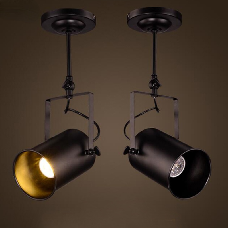 Valerio Vintage Verstelbare Semi-inbouwplafondlamp, Zwart Woonkamer