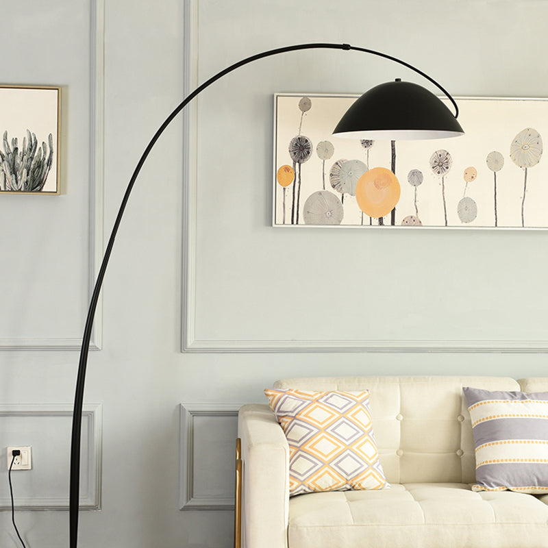 Elio Ronde Moderne LED Vloerlampen Zwart Metaal Eetkamer Slaapkamer