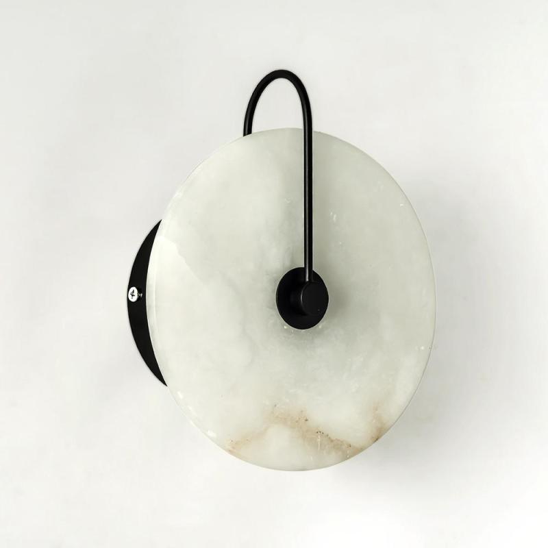 Jade Design Ronde LED Wandlamp Goud/Zwart Metaal/Kunstmatige Marmer Slaap/Woonkamer