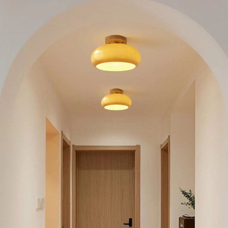 Hailie Modern Design LED Plafondlamp Wit Hout Glas Eetkamer