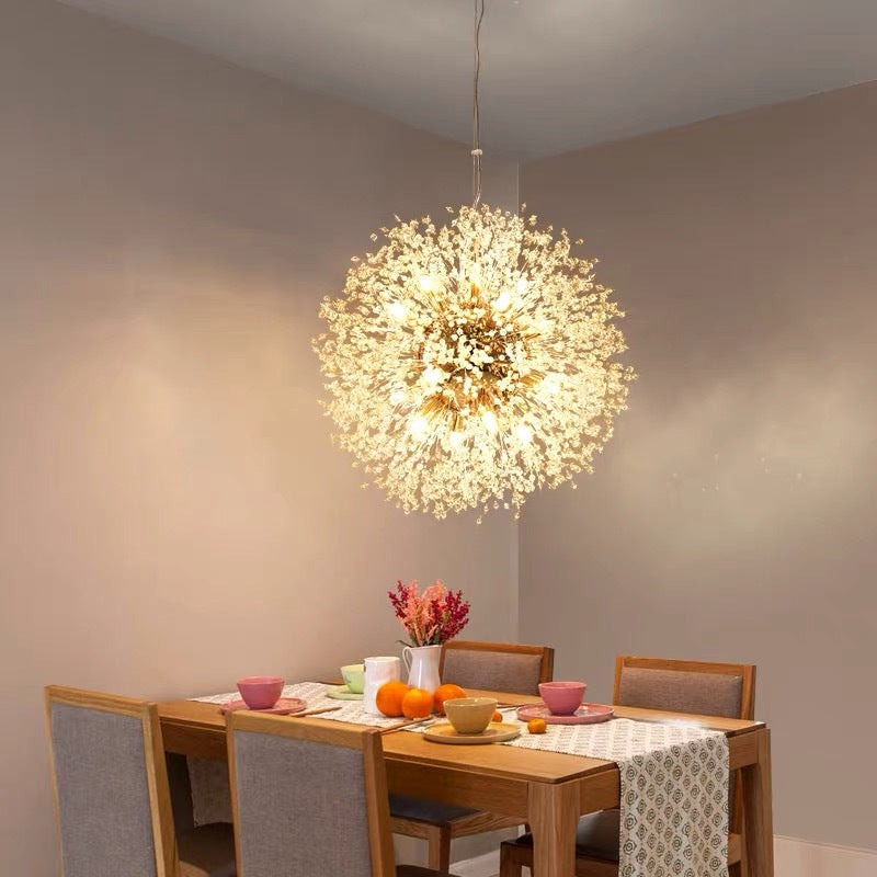 Lili Elegante Paardenbloem Hanglampen Goud Chroom Metaal Slaapkamer