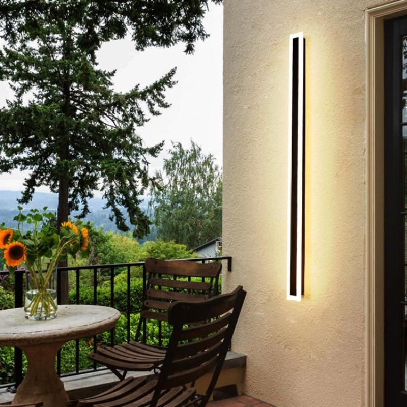Edge Moderne Minimalistische LED Buitenlamp Metaal Acryl Tuin