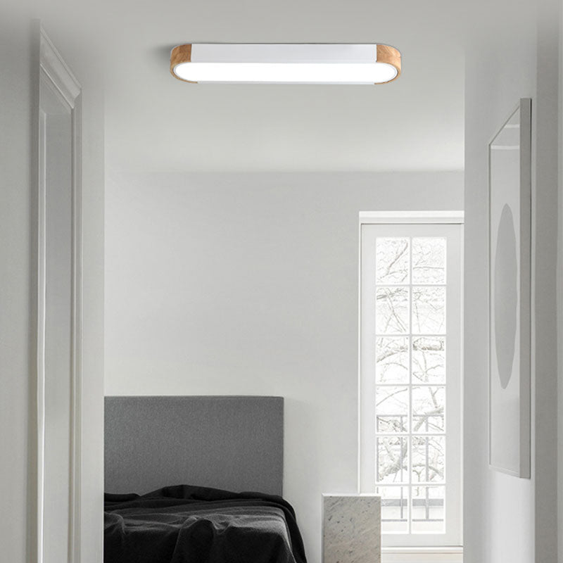 Morandi Design LED Plafondlampen Aangenaam Wit/Grijs/Groen Hout/Acryl Eetkamer