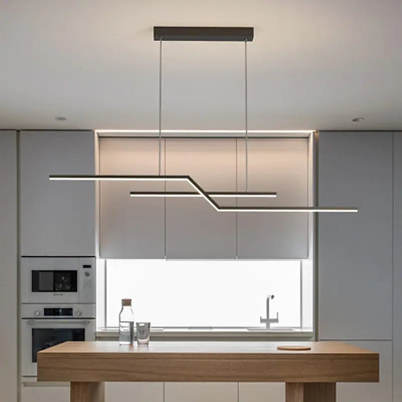 Louise Moderne Polyline Hanglampen Zwart Goud Metaal Woonkamer Slaapkamer
