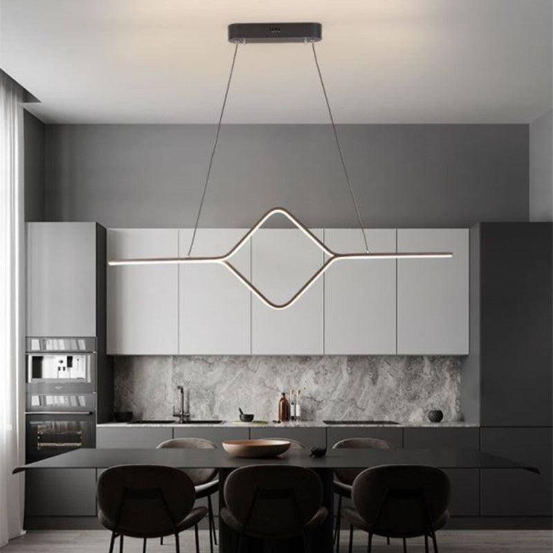 Orsini Moderne Lineair Vierkant LED Hanglamp Goud/Zwart Slaapkamer/Eetkamer