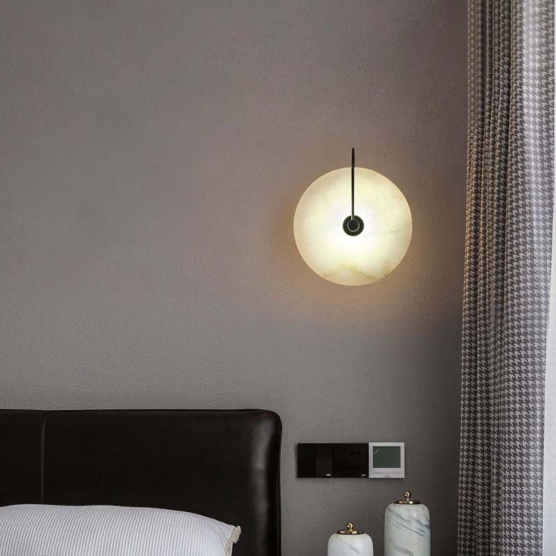 Jade Design Ronde LED Wandlamp Goud/Zwart Metaal/Kunstmatige Marmer Slaap/Woonkamer
