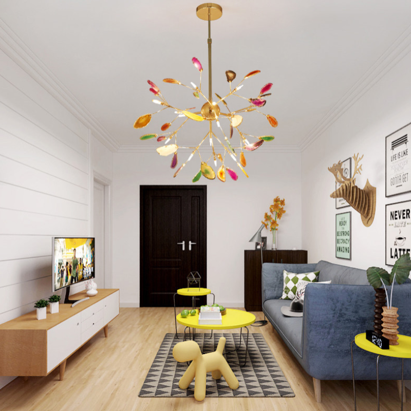 Javon Nordic Agaat Creatieve Kleurrijke Kroonluchter Slaapkamer/Woonkamer