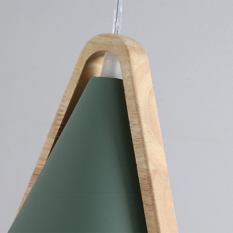 Morandi Moderne LED Hanglampen Roze/Groen/Geel Metaal/Hout Eetkamer