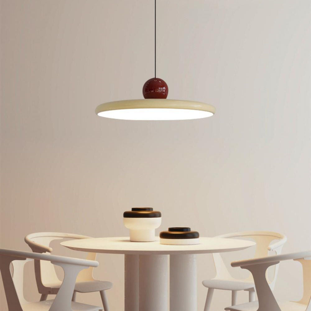 Morandi Scandinavische Vliegende Schotel Metalen Hanglampen Rood/Crème/Groen