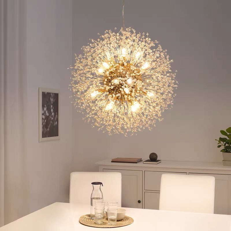 Lili Elegante Paardenbloem Hanglampen Goud Chroom Metaal Slaapkamer