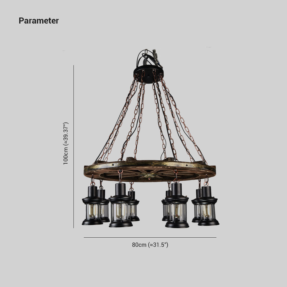 Brio Vintage Walnoot Hanglamp, Metalen/Houten Woonk/Eetk/ Slaapkamer