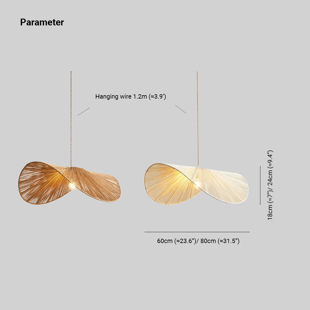 Muto Design LED Hanglamp Metaal/Twine Bruin/Beige Slaap/Woon/Eetkamer