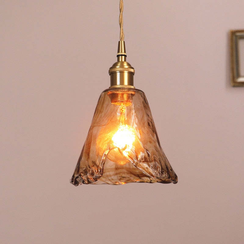 Levy Retro LED Hanglampen Gouden Metaal Glas Slaapkamer Woonkamerr Eetkamer