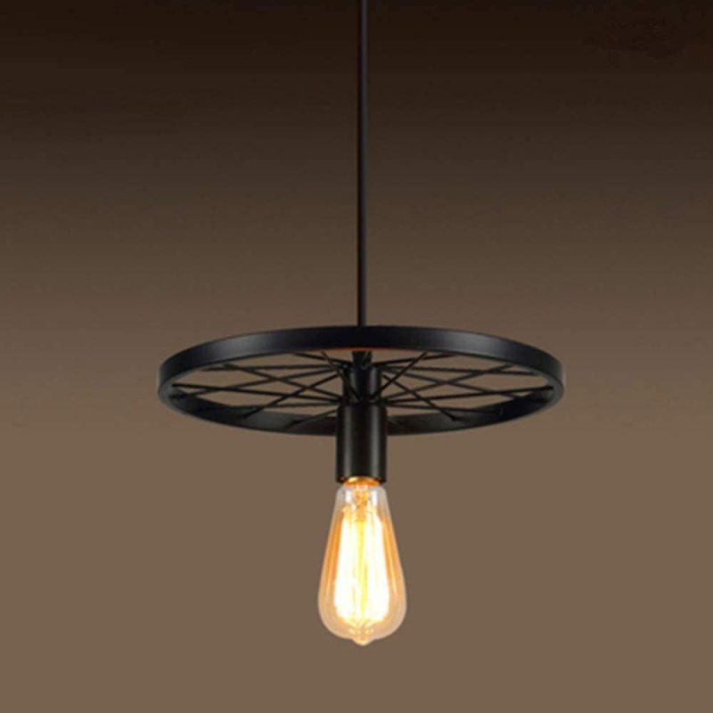 Valerio Retro LED Hanglampen Loft Zwart Rust Metaal Woonkamer