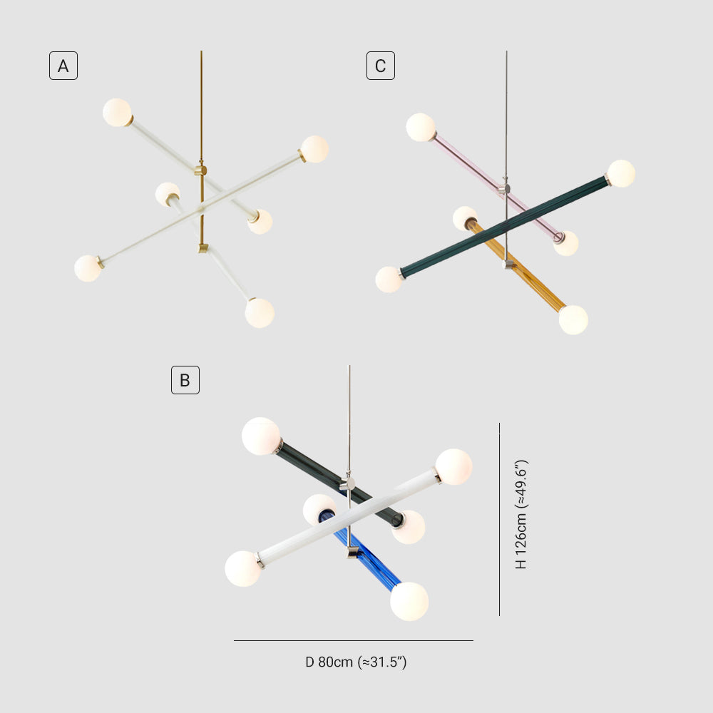Elio Lineaire Design LED Hanglampen Metaal Glas Kinderkamer Woonkamer