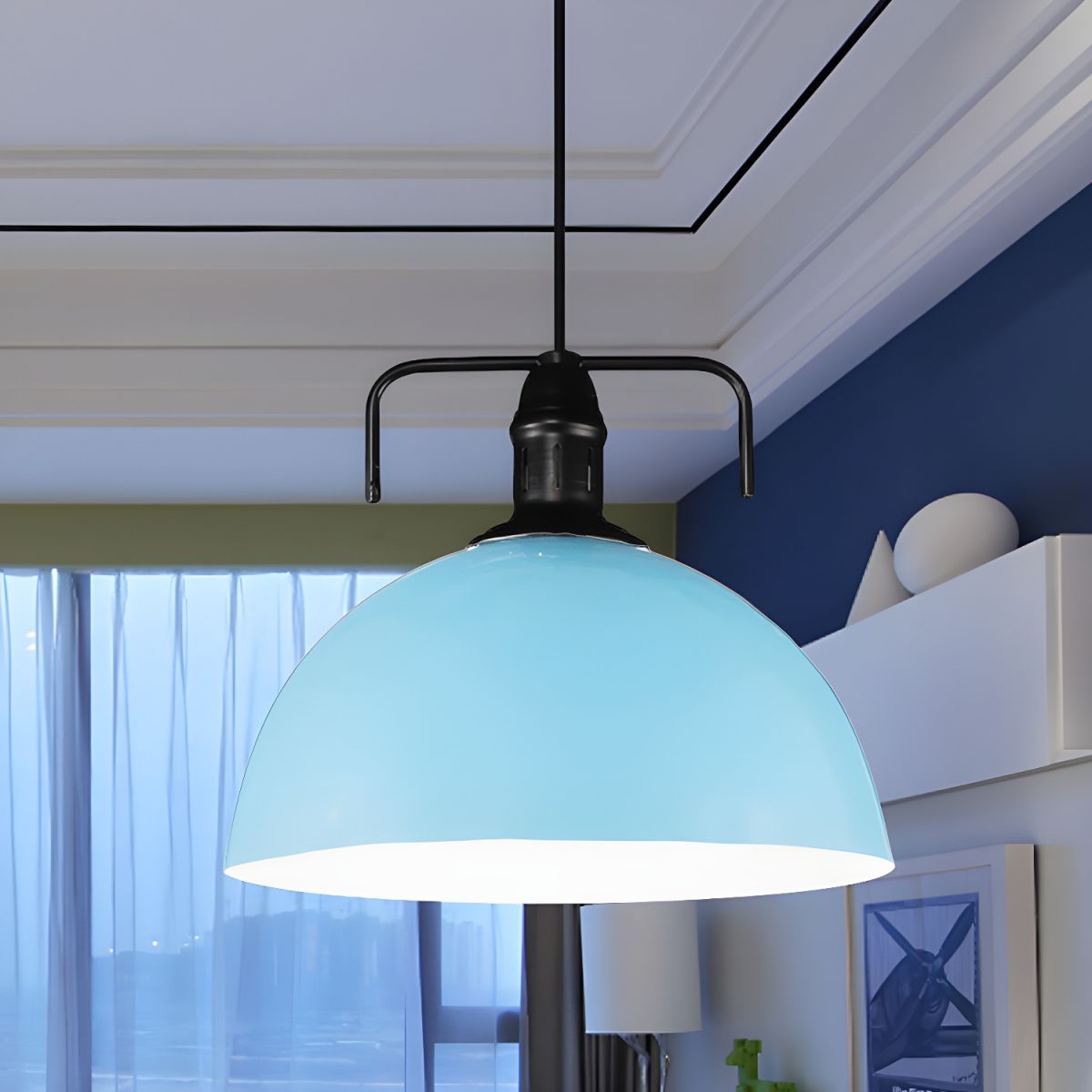 Morandi Design LED Hanglamp Zwart Metaal Slaapkamer Woonkamer