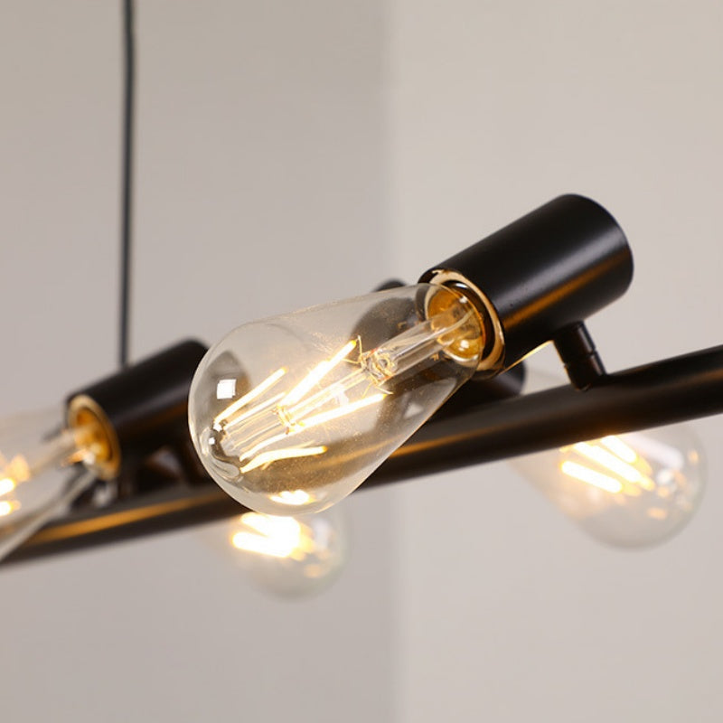 Valerio Vintage LED Kroonluchters Zwart Metaal Eetkamer/Woonkamer/Bar